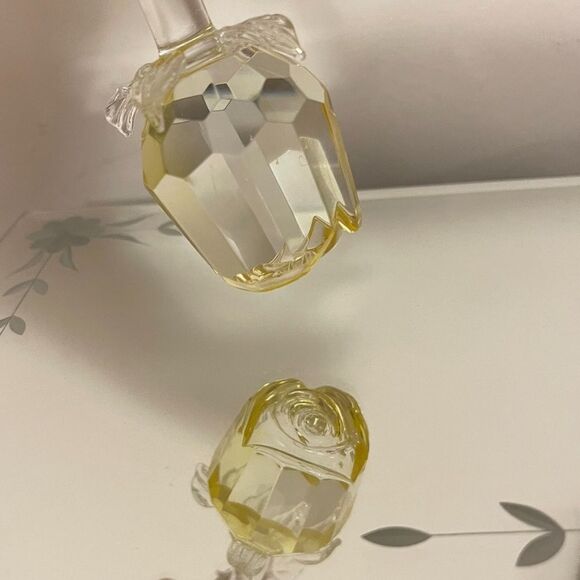 Crystal Rose Flower Ornament, Yellow Rose - Picture 3 of 7
